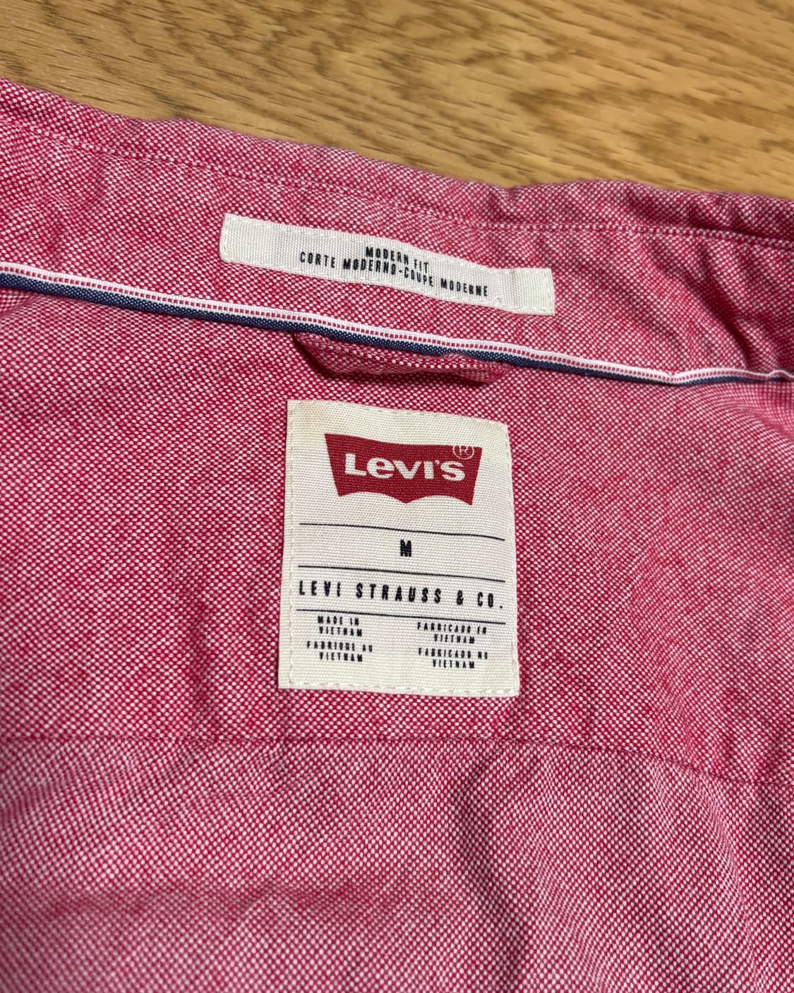 (M) 리바이스 샴브레이 버튼다운 셔츠 핑크 상품이미지6
