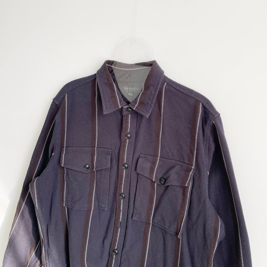 F2 데스티네이션X제이크루 투포켓 스트라이프 워크 셔츠 L사이즈 상품이미지2