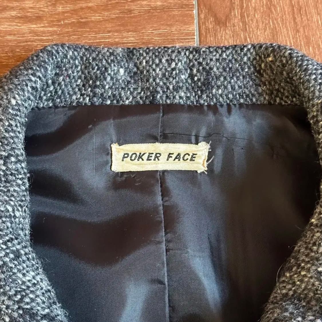 Poker face tweed wool bomber jacket 상품이미지8