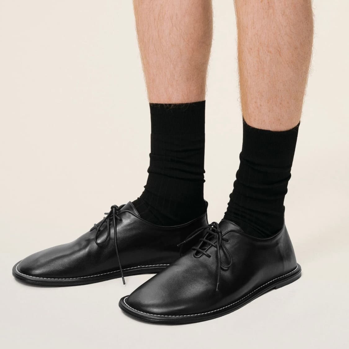 [41,42,43]아미 AMI 26ss 미디 더비 슈즈/블랙 상품이미지1