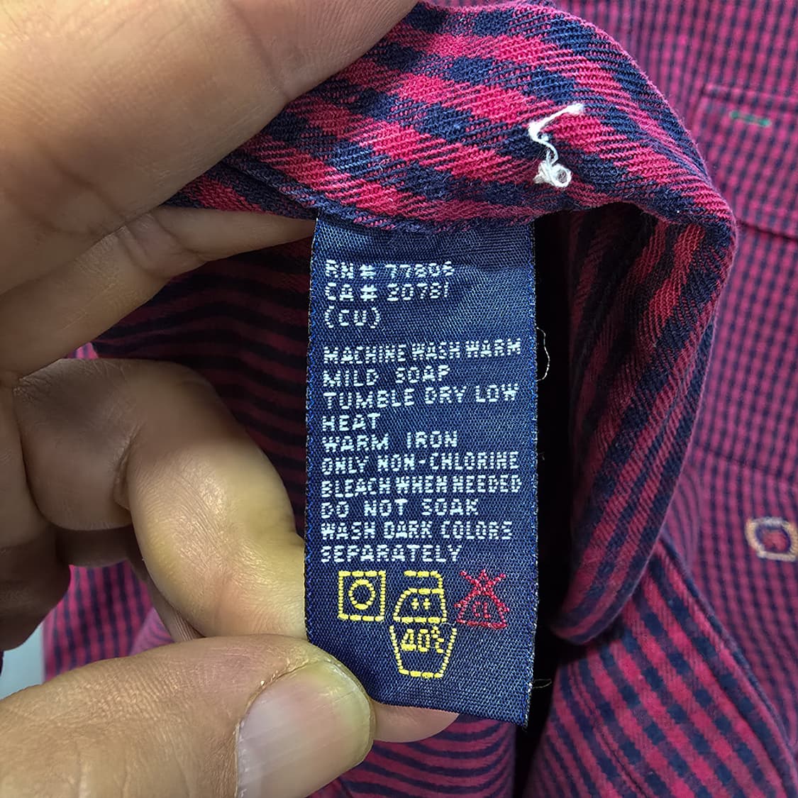 타미힐피거 체크 셔츠 레드 M 상품이미지7