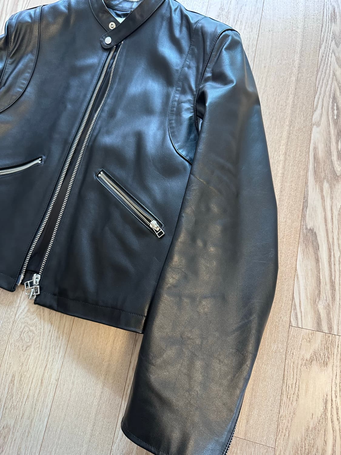 토니웩 이탈리안 카프 레더 가죽 카페 레이서 자켓 L 사이즈 상품이미지4