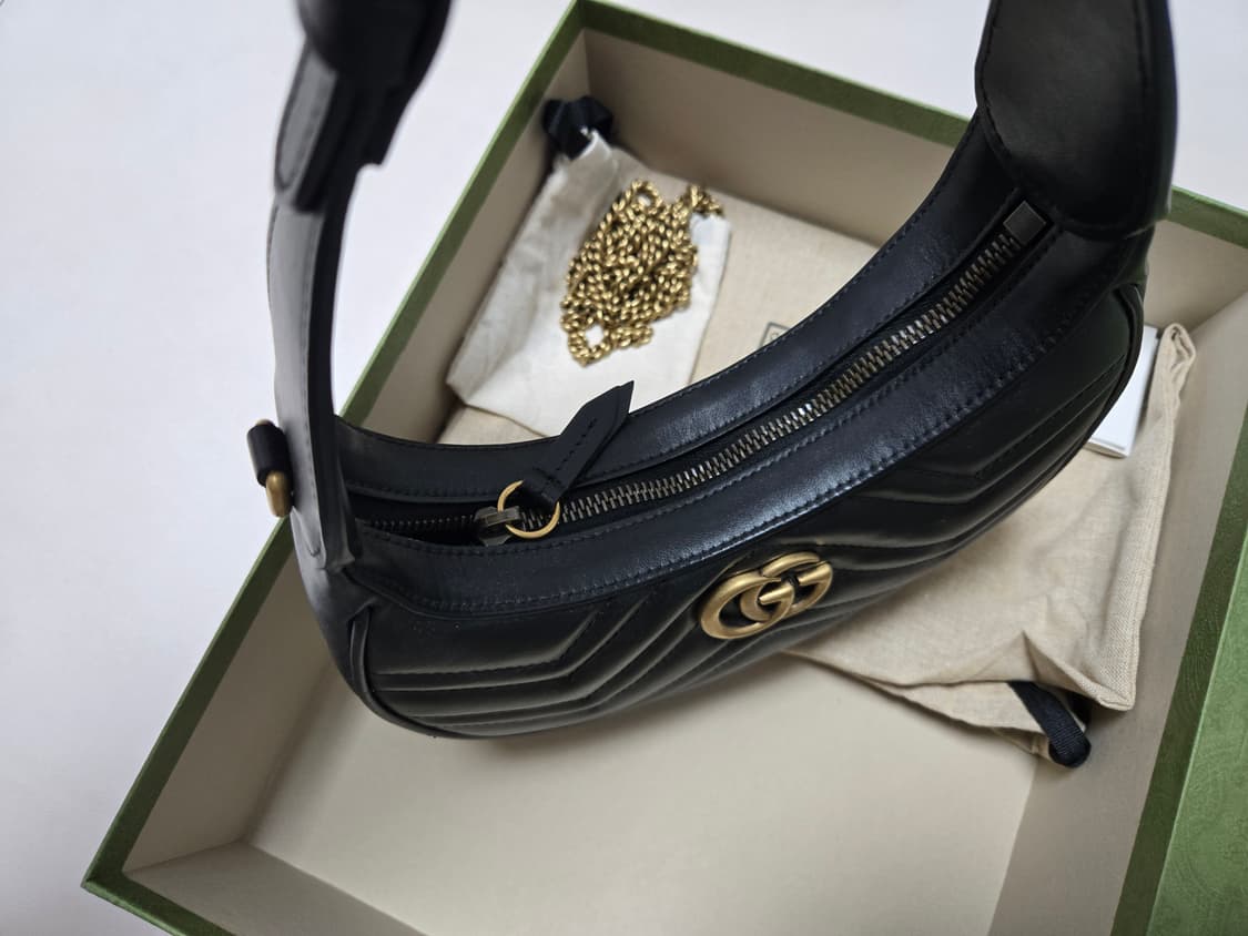 구찌 하프문 가죽 숄더백  상품이미지4