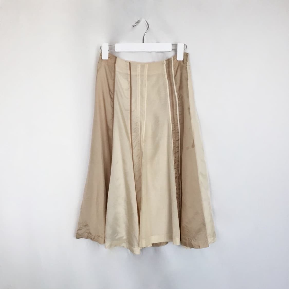 666. yellow beige satin midi SK 상품이미지1