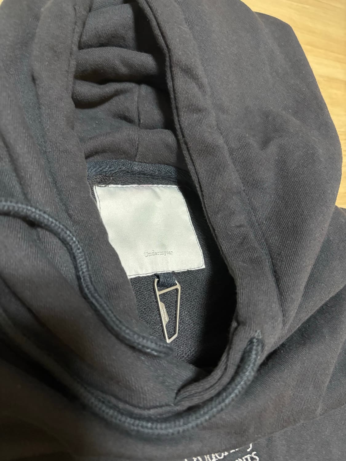 언더마이카 후드티 무.09 안티 오버사이즈 후디 다크네이버 상품이미지5