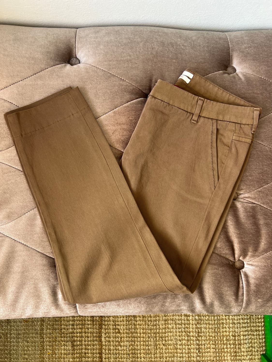 오일릴리 여자 브라운 코튼바지 면바지  상품이미지1