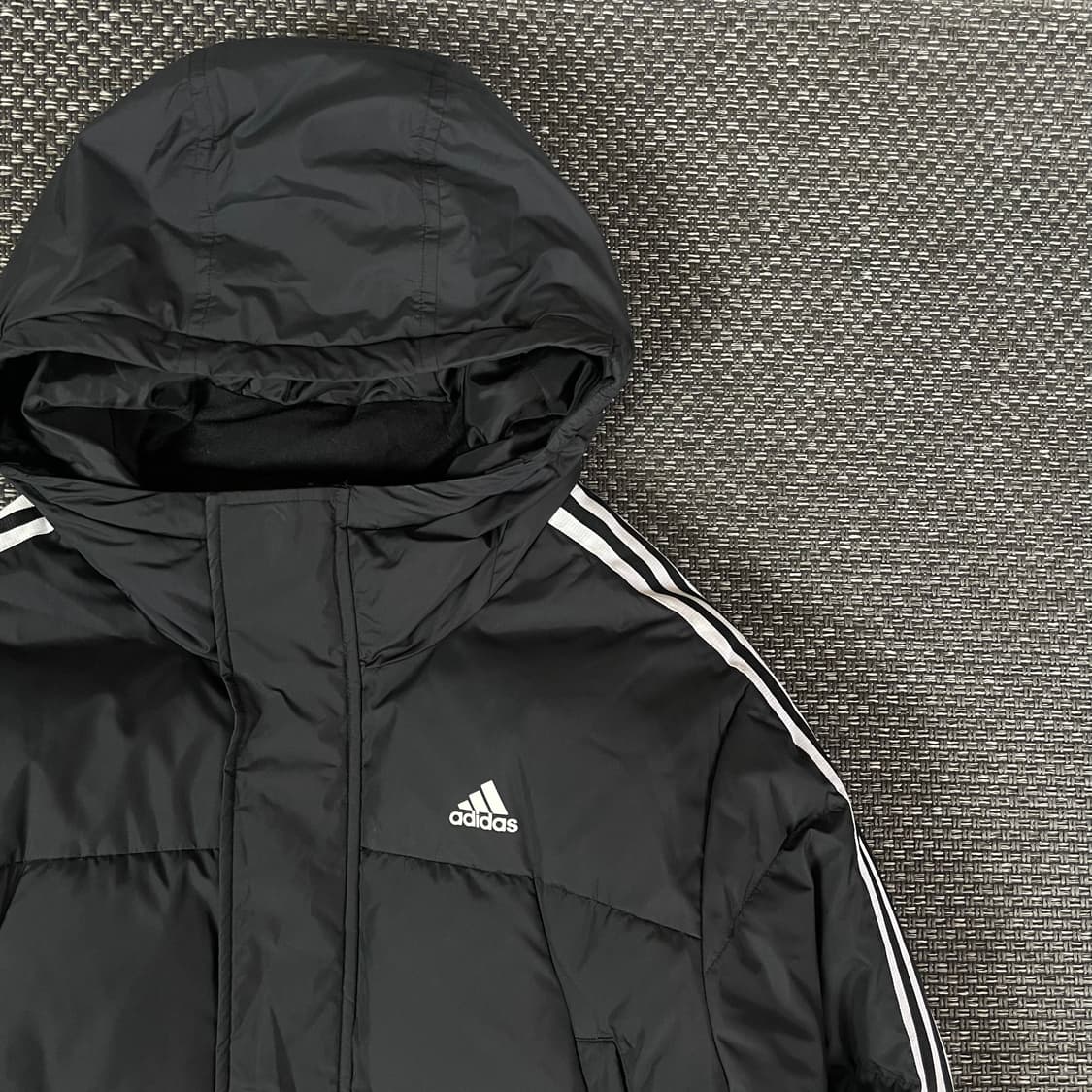 아디다스 블랙 3STR 롱 다운 파카 2XL 상품이미지3