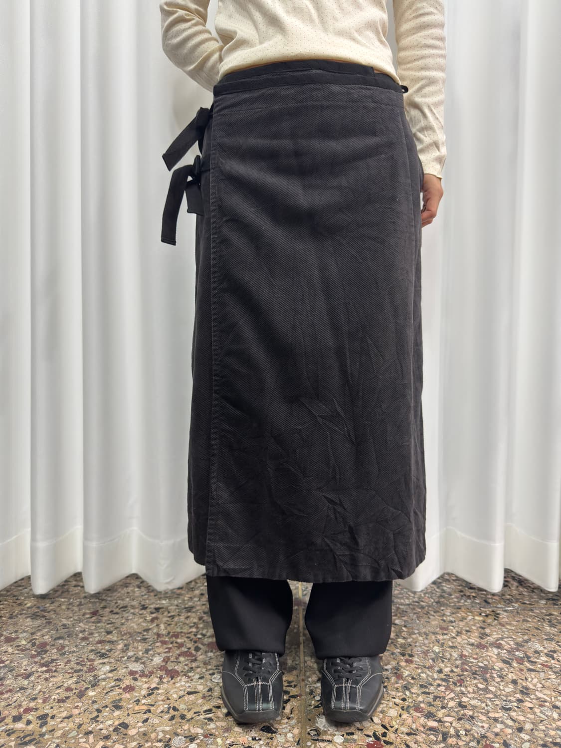 corduroy wrap skirt 상품이미지2