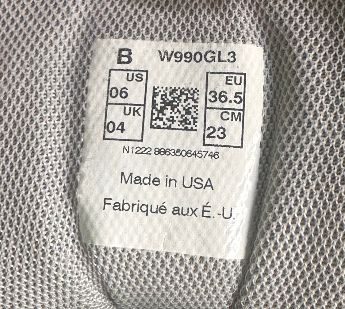 (s급)뉴발란스 990v3 made in USA 그레이/230 상품이미지10
