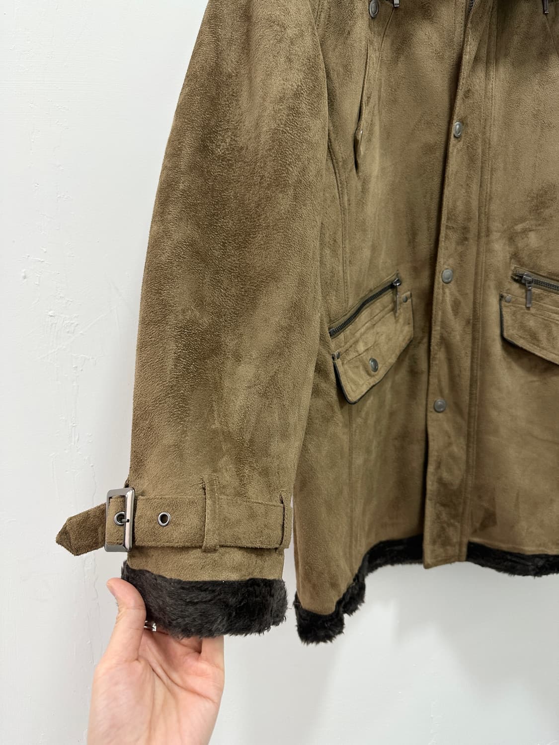 Roushatte grunge suede fur trimming jk 상품이미지4