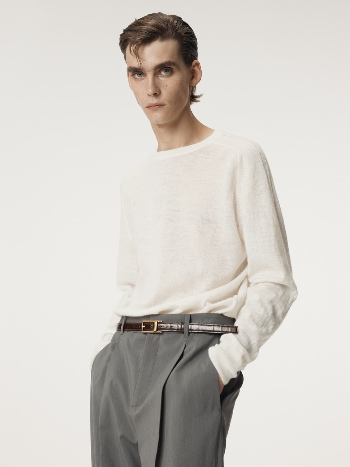 렉토 25FW RC 시어 니트 탑 상품이미지2