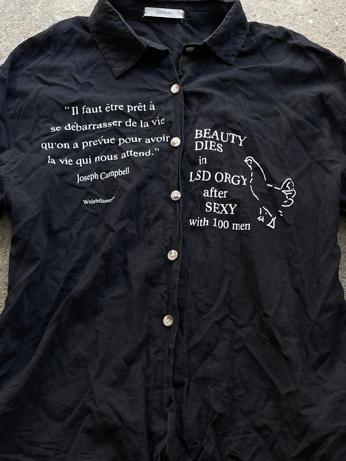 (overtone)lettering linen shirts 상품이미지2