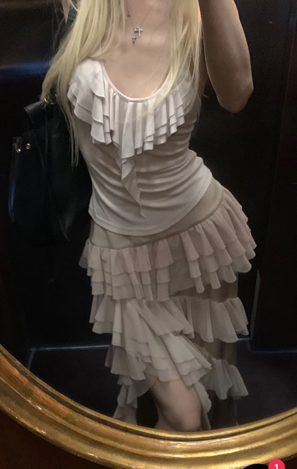 Rase le sol 러플 홀터넥 슬리브리스 나시 빈티지 그런지 페어리 상품이미지2