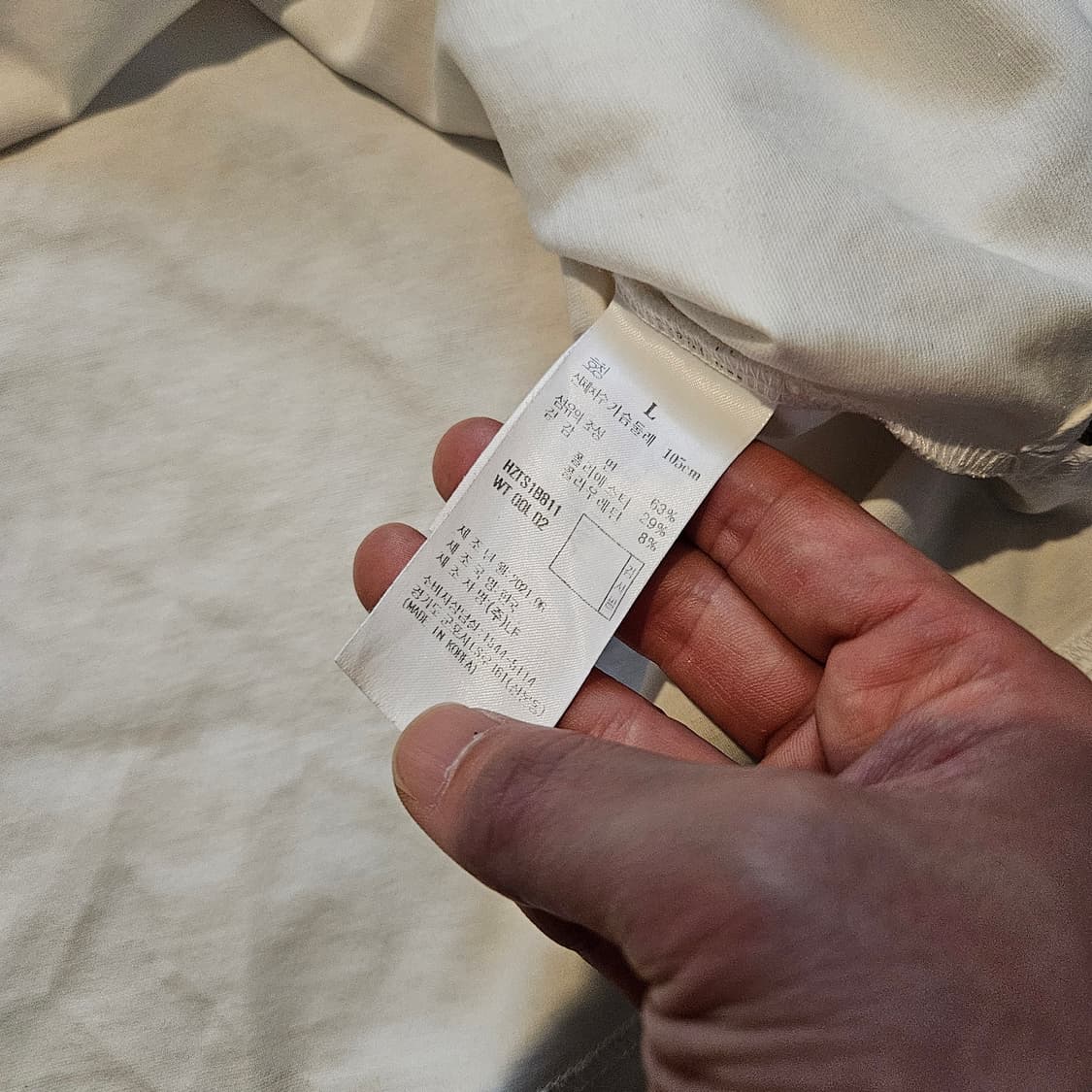 헤지스(HAZZYS) 21ss 스몰로고 라운드넥 반팔티셔츠 L 상품이미지9