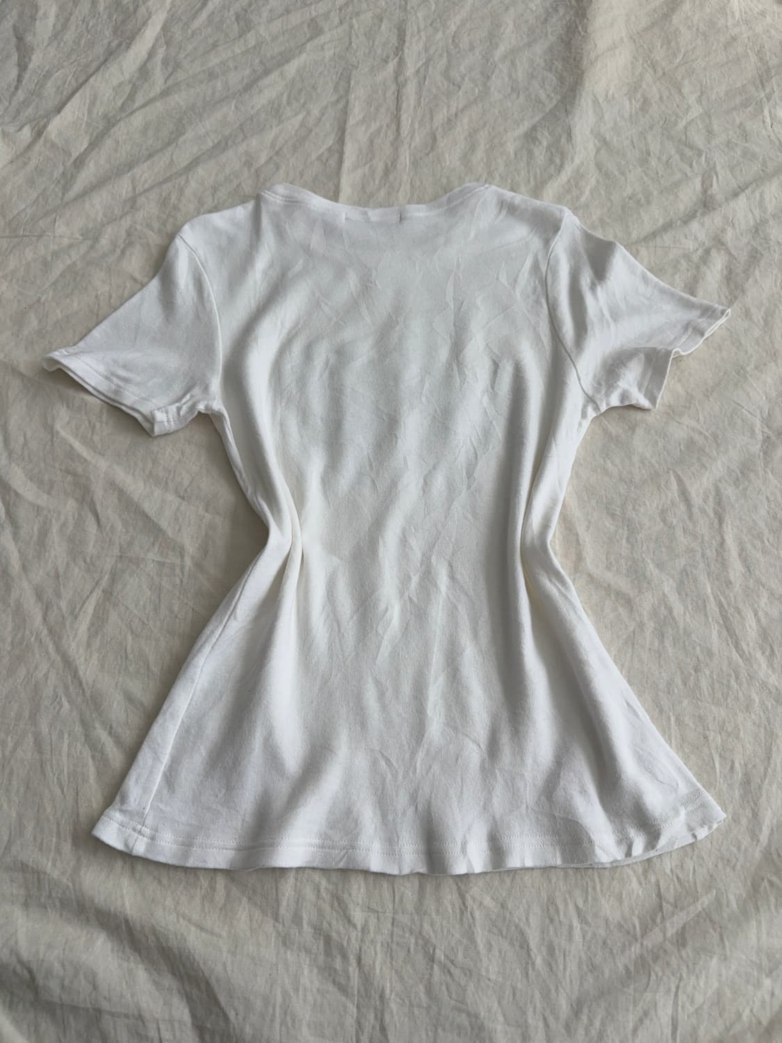 페어리 y2k 버터플라이 화이트 딱붙 반팔탑 상품이미지5