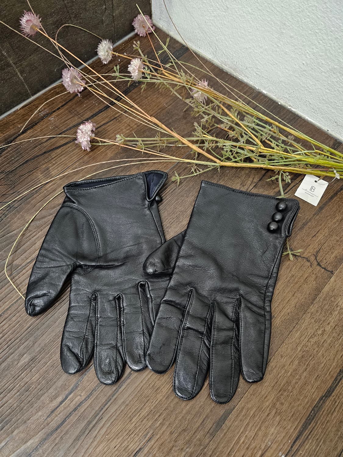 블랙 램스킨 장갑 상품이미지2