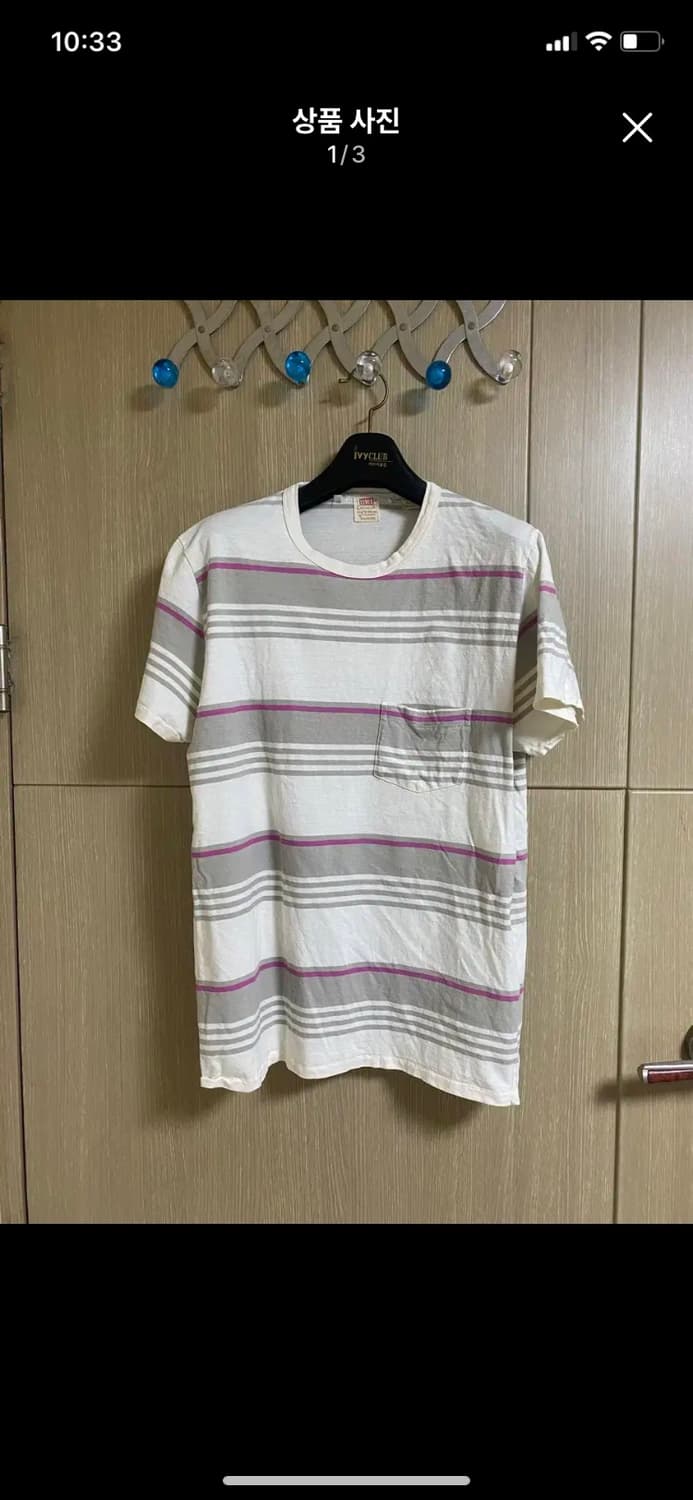 LVC 스트라이프 포켓티셔츠 L사이즈 상품이미지1
