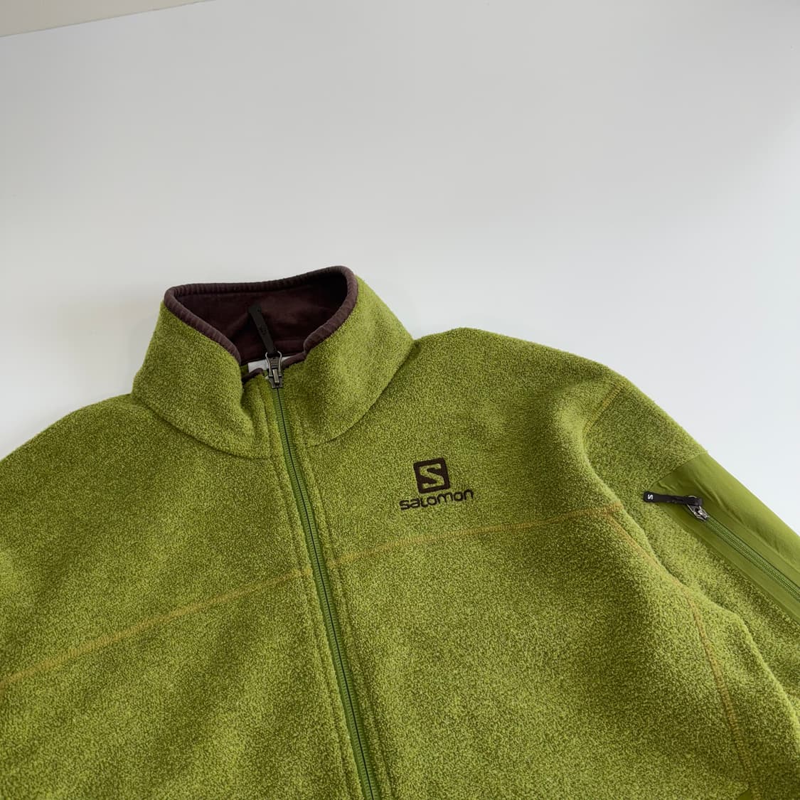 Salomon 살로몬 그린 브라운 플리스 집업  상품이미지4