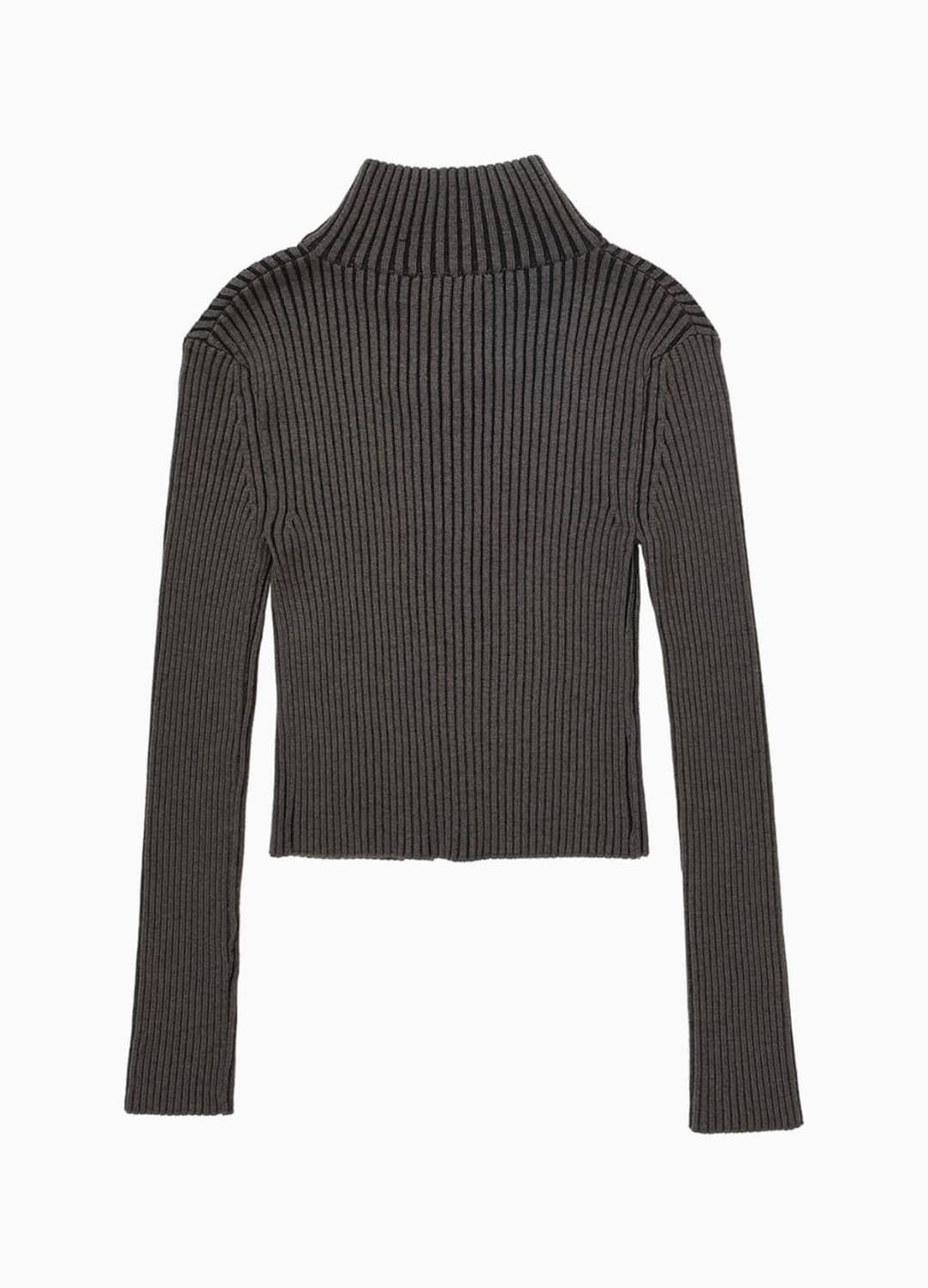 스튜디오테이블 투톤 하이넥 집업 가디건 상품이미지3