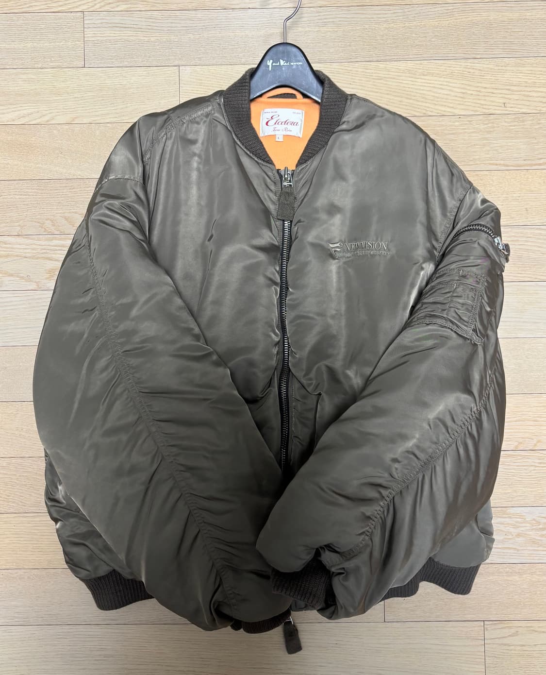 ETCE 리버시블 오버사이즈 봄버 브라운 L 상품이미지3