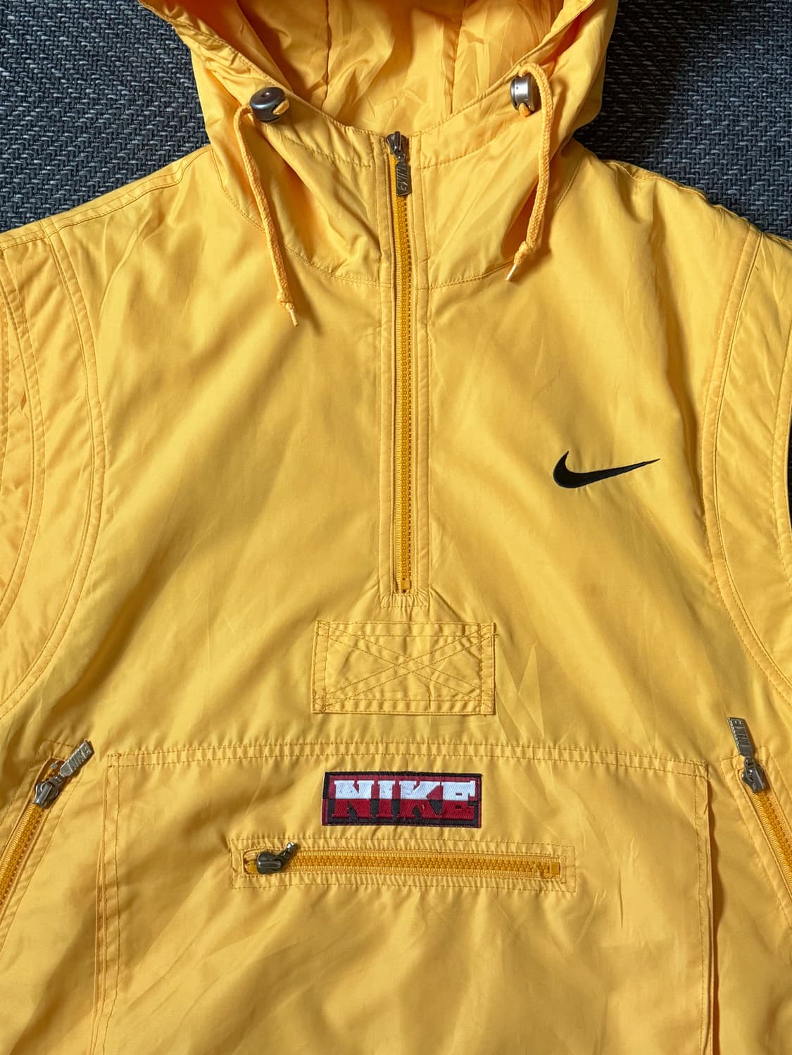 90s 나이키 스포츠 SKI 옐로우 아노락 베스트 (105-110) 상품이미지2