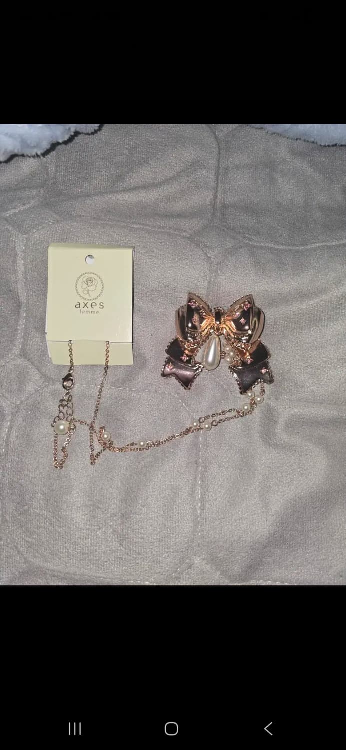 Axes femme 엑시즈팜 리본 목걸이 상품이미지1