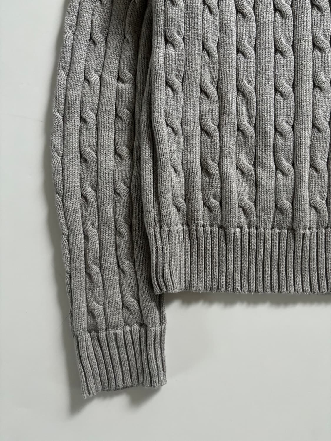 Polo 폴로 랄프로렌 신형 우먼라인 그레이 컬러 케이블 브이넥 니트 상품이미지2