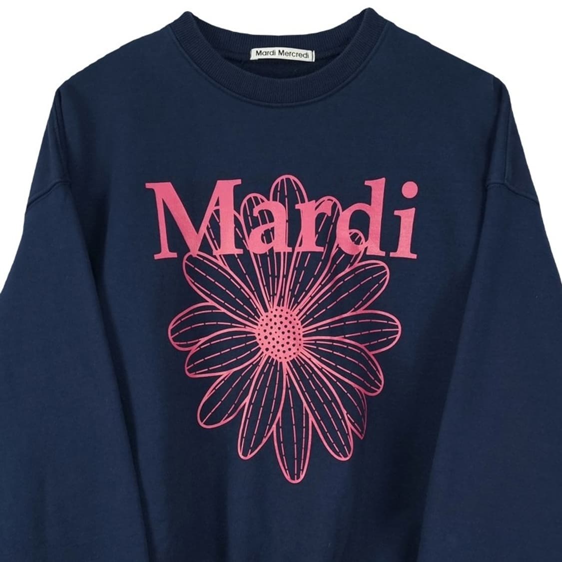 [마르디메크르디] 빅로고 오버핏 맨투맨 네이비 M19108 상품이미지4