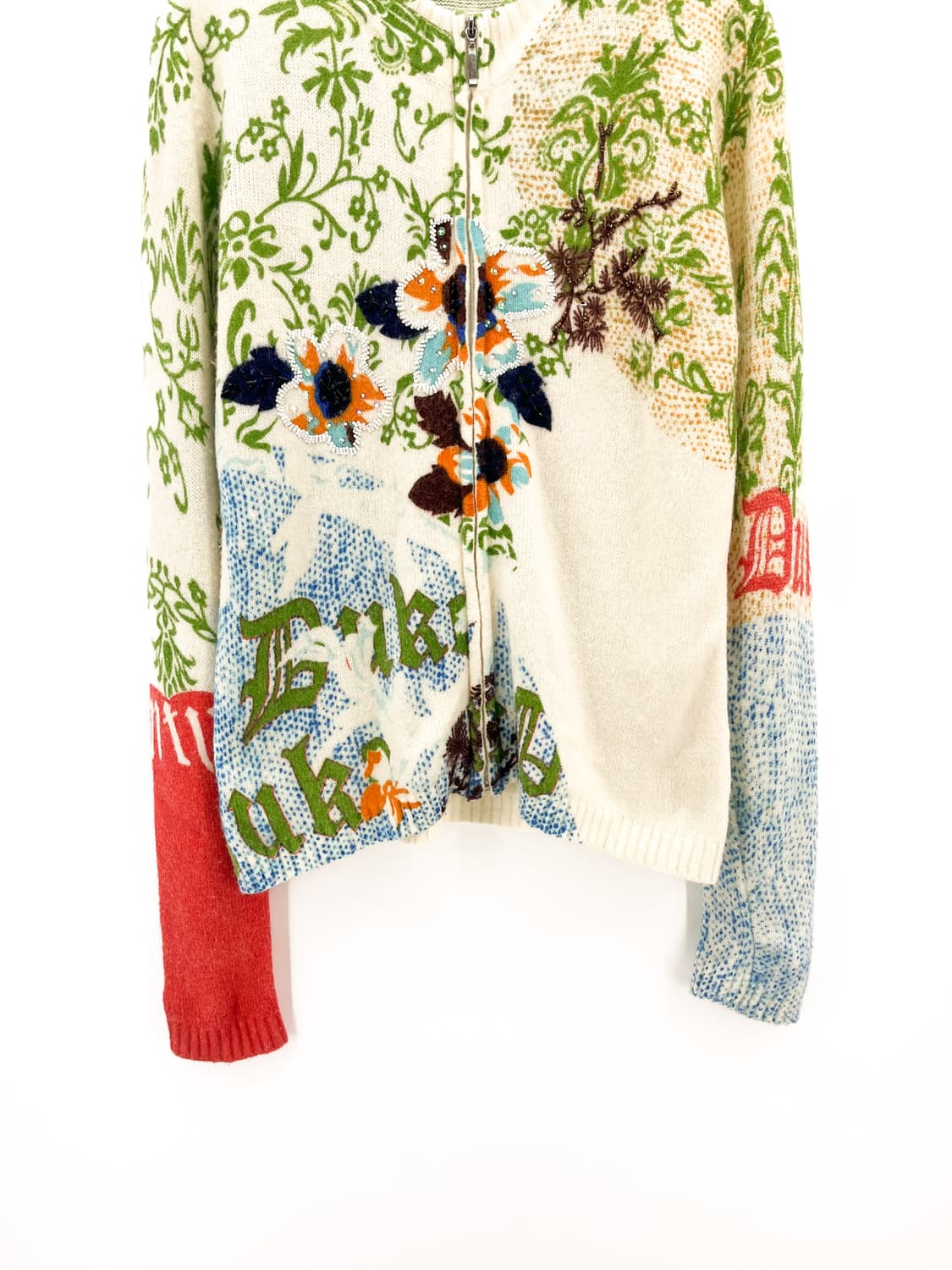  빈티지 보헤미안 히피 니트 집업  상품이미지3