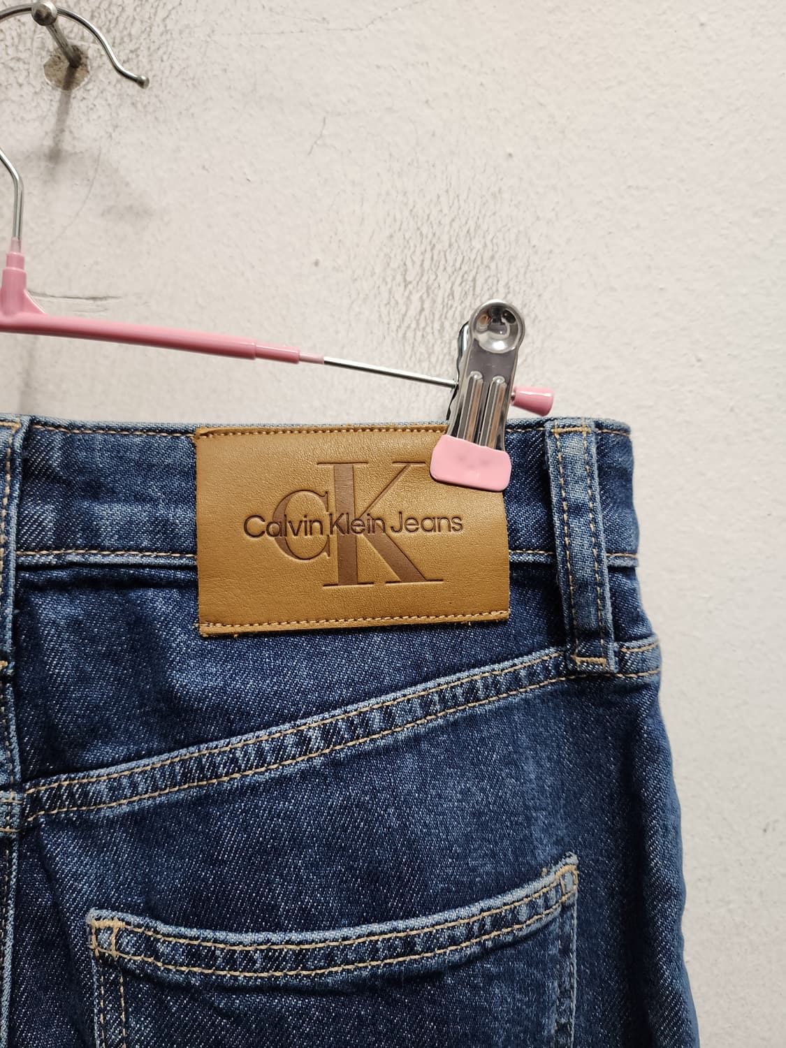 90s 캘빈클라인 스트레이트핏 진청 셀비지 데님 상품이미지3