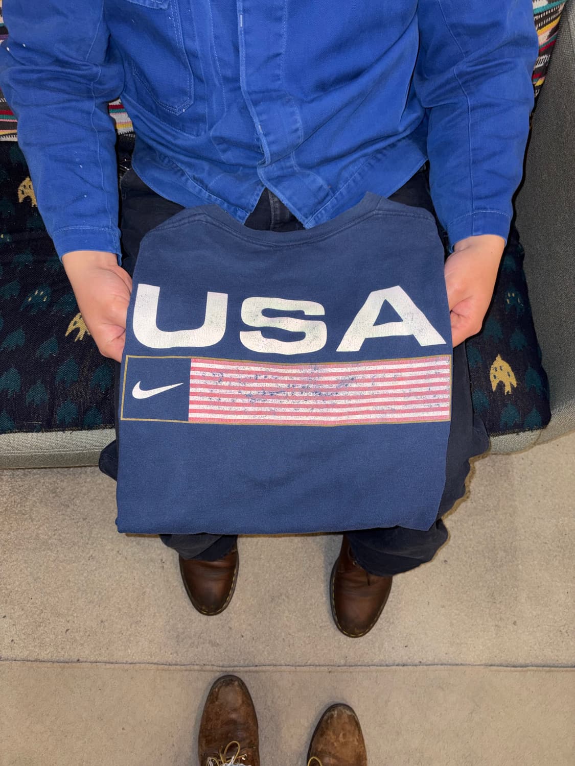 90’s Nike USA swoosh logo print T-shirt 상품이미지8