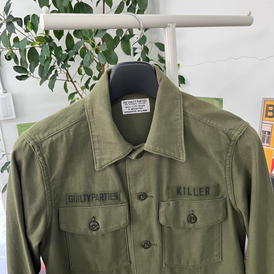 와코마리아 밀리터리 셔츠 S 상품이미지2