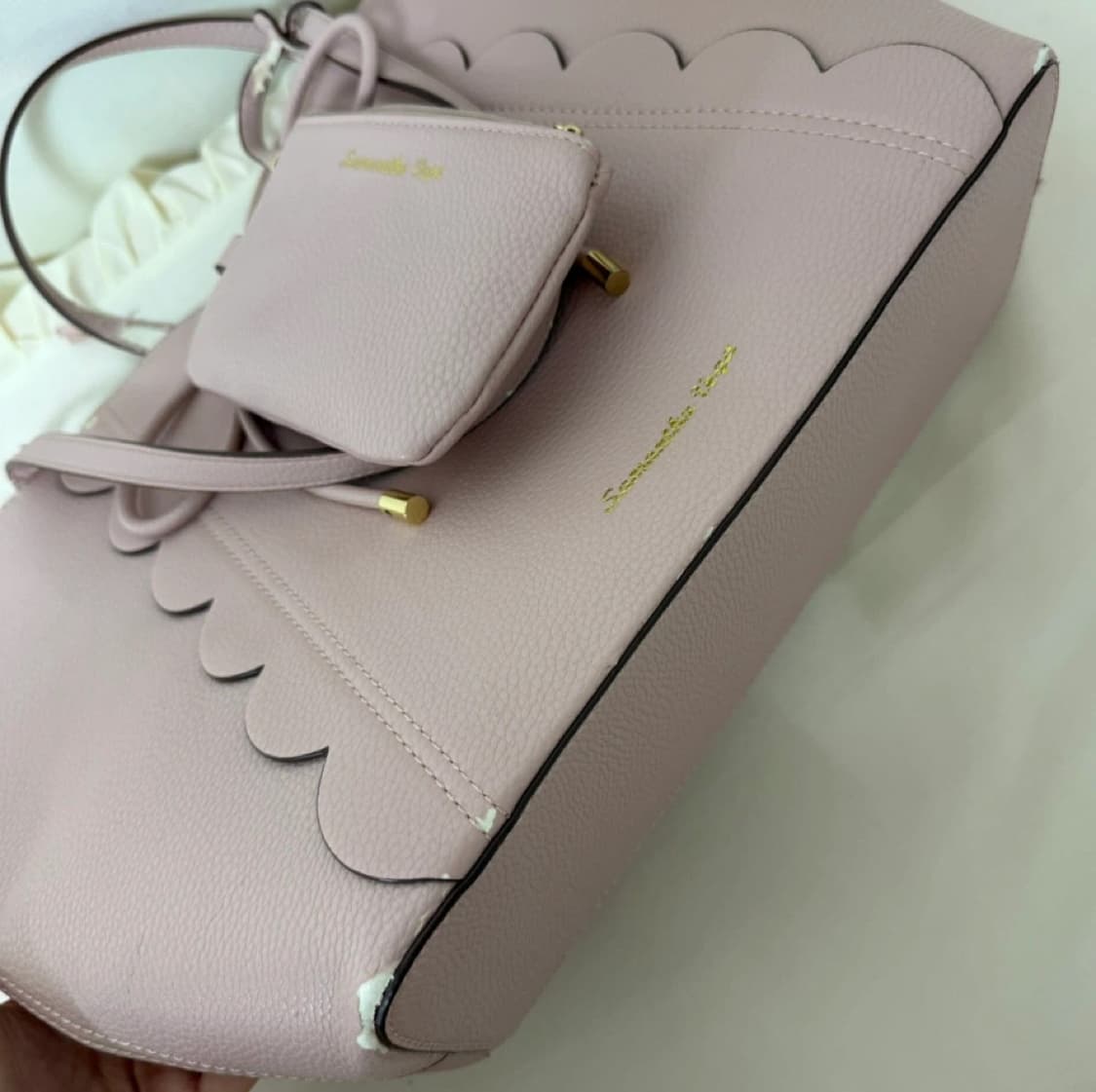 사만다베가 핑크 도트백 갸루 스나계 상품이미지7