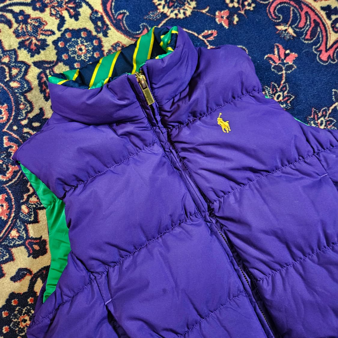 폴로 랄프로렌 걸즈 리버시블 덕다운 패딩 베스트 L size 상품이미지2