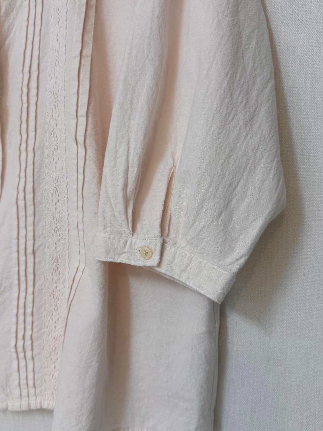 일본 빈티지 블라우스 가디건 차이나 칼라 핑크 상품이미지2