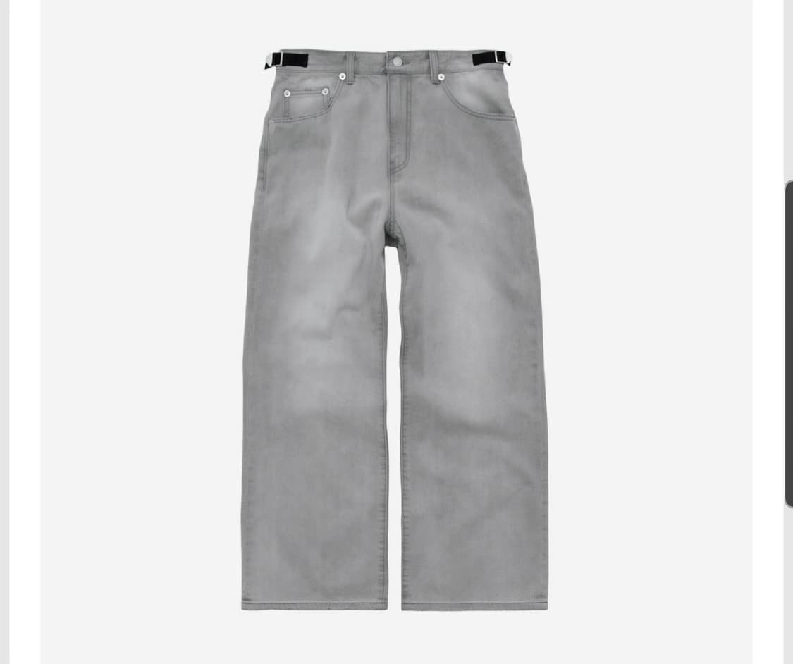 [2] 폴리테루 고시마 데님 팬츠 워시드 그레이 새상품 상품이미지1