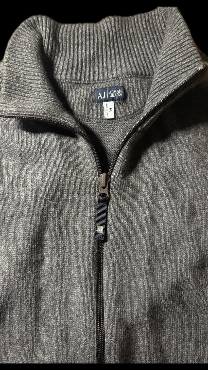 Armani jeans 2001 rib knit zip 상품이미지2