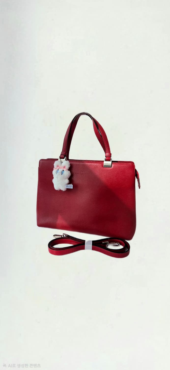 90s Balenciaga Leather 2WAY Dark Red 상품이미지1