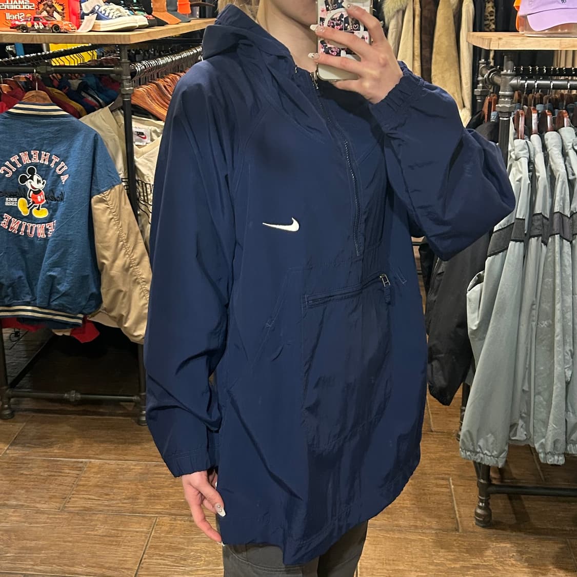 [HI] 나이키 후드 아노락 네이비 상품이미지3