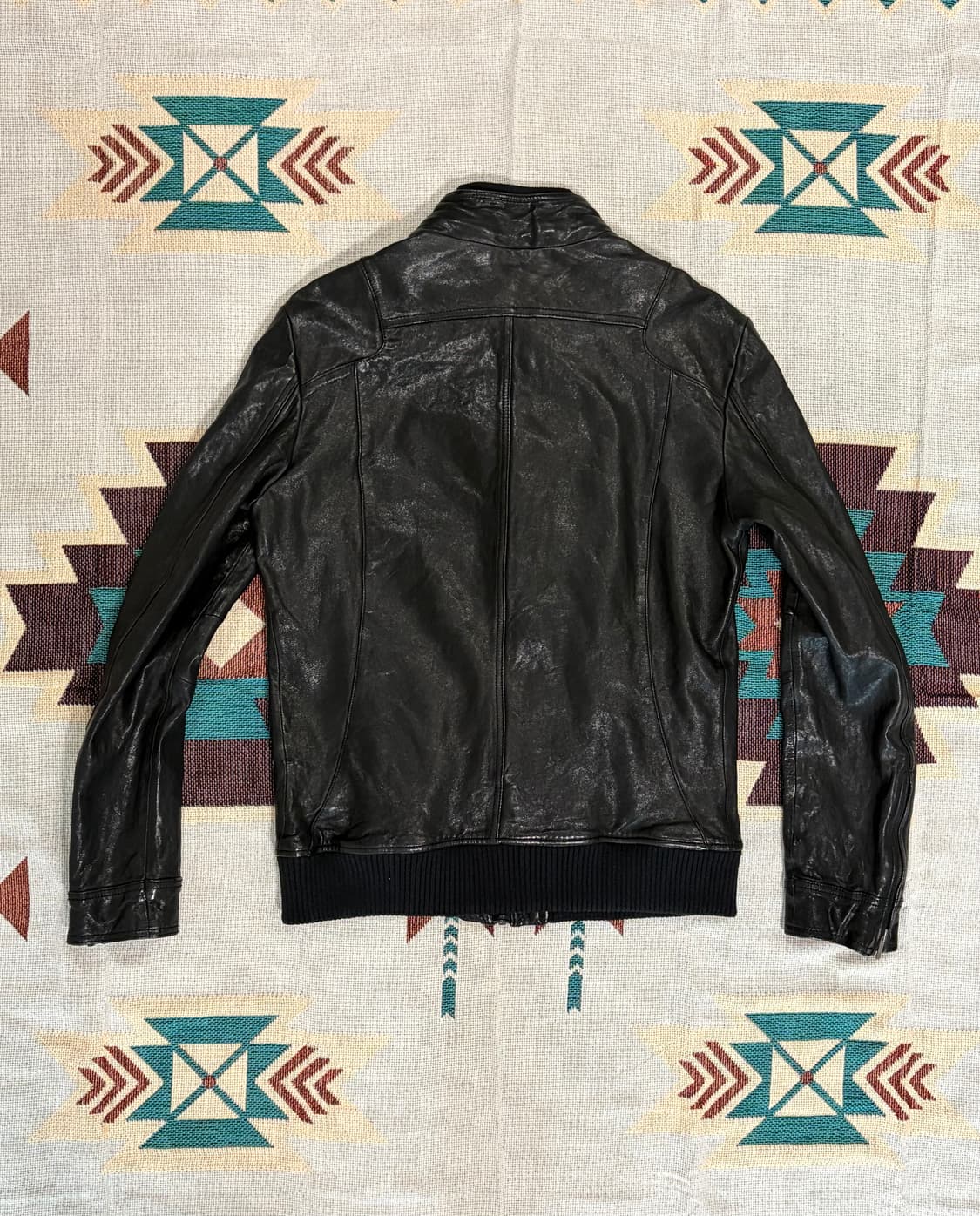 테이트 사선 아티잔 바이커 레더자켓 상품이미지6