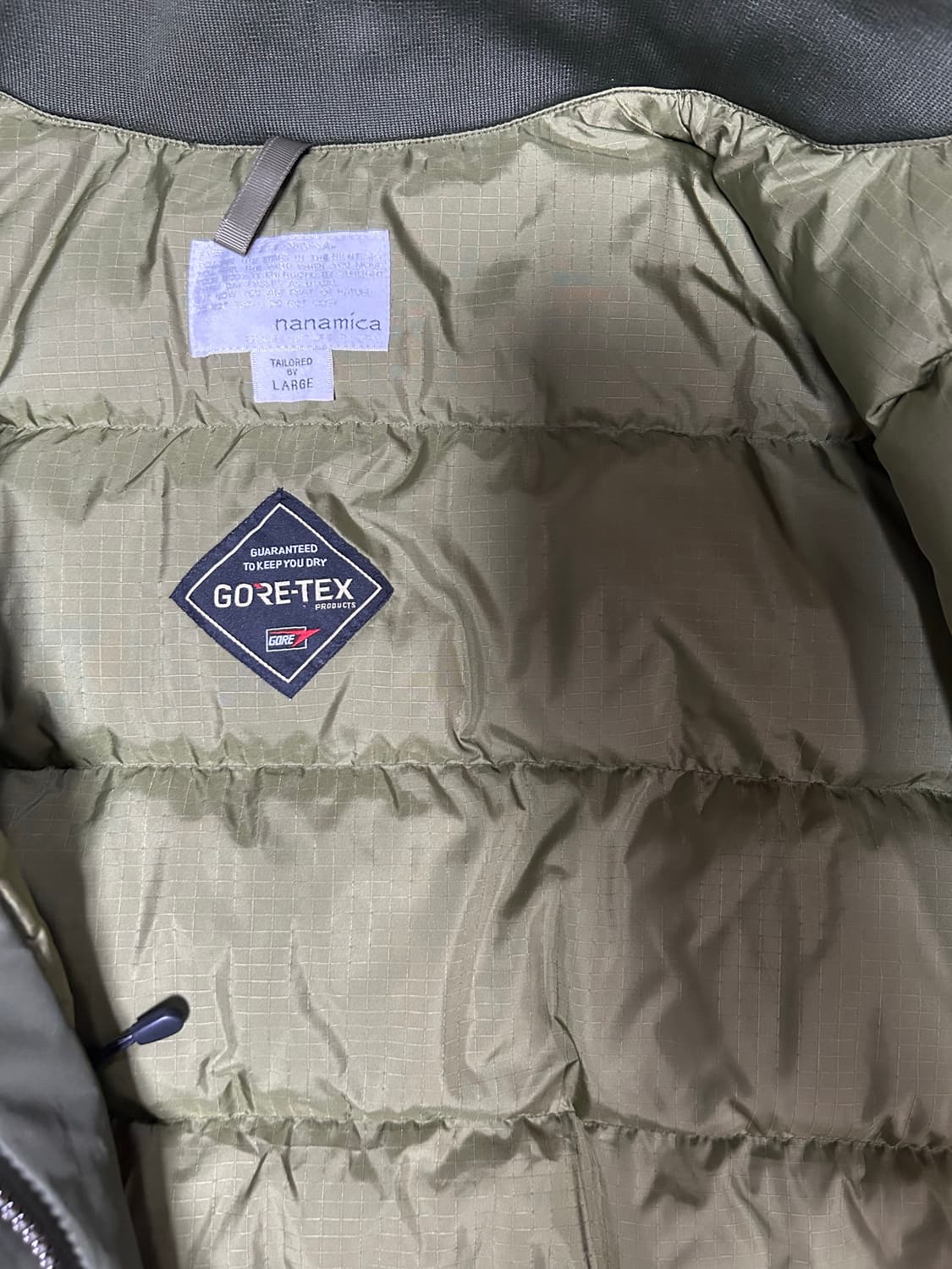 나나미카 고어텍스 숏 다운 자켓 L 올리브 상품이미지2