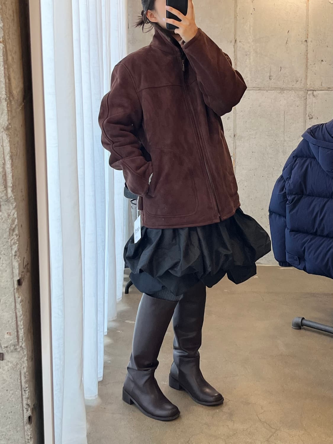 시어링자켓 다크 브라운 상품이미지2