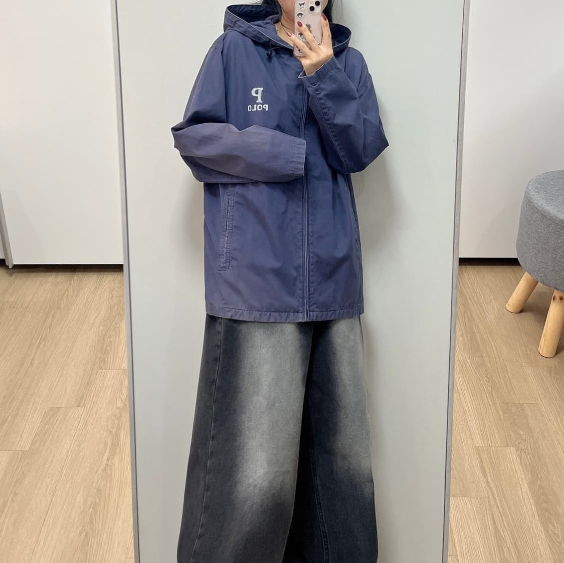 폴로 랄프로렌 90s 자수로고 코튼 후드 자켓 상품이미지1