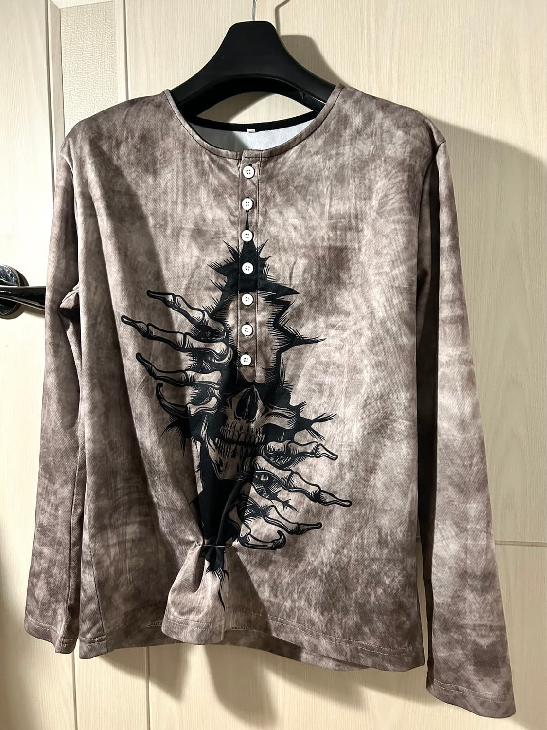Skull printing Button Long sleeve 상품이미지4