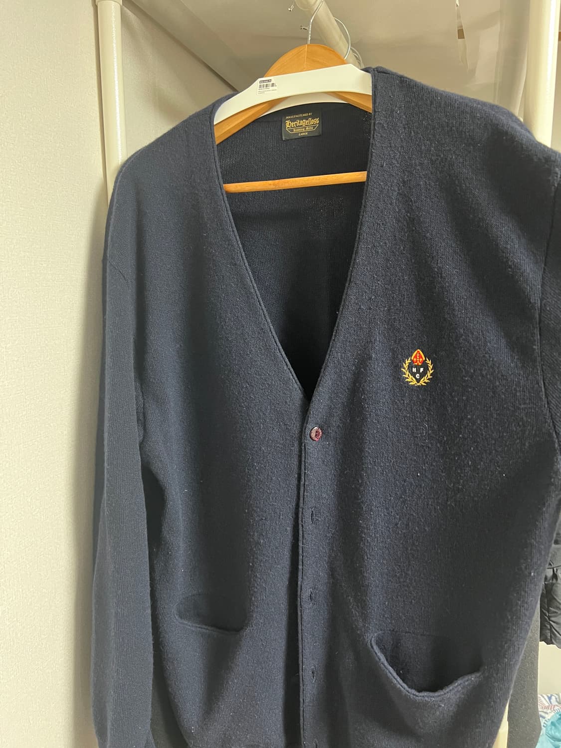 헤리티지 플로스 가디건 - Navy 상품이미지1