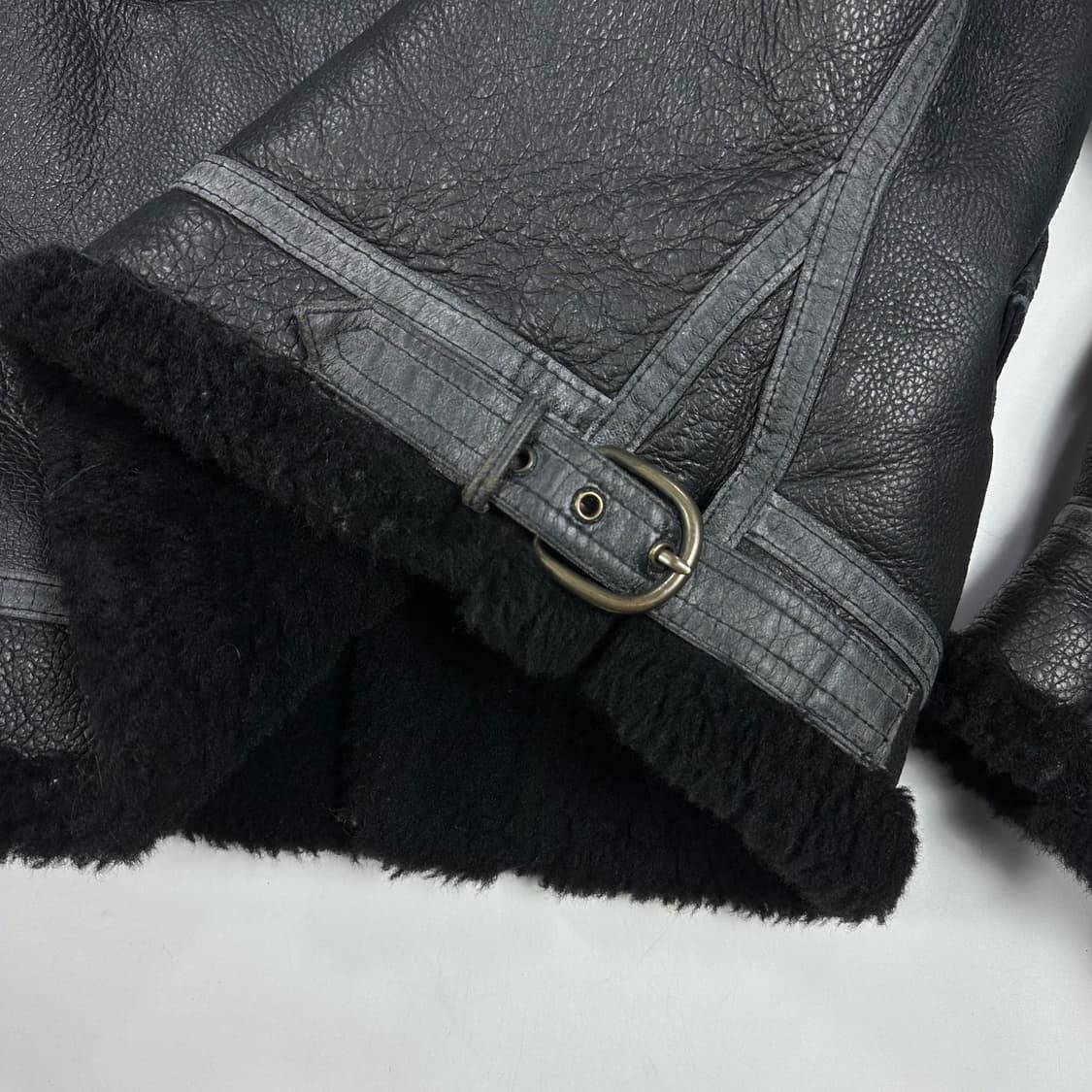 미군 US B-3 리얼레더 블랙 무스탕 (XXL) 상품이미지6