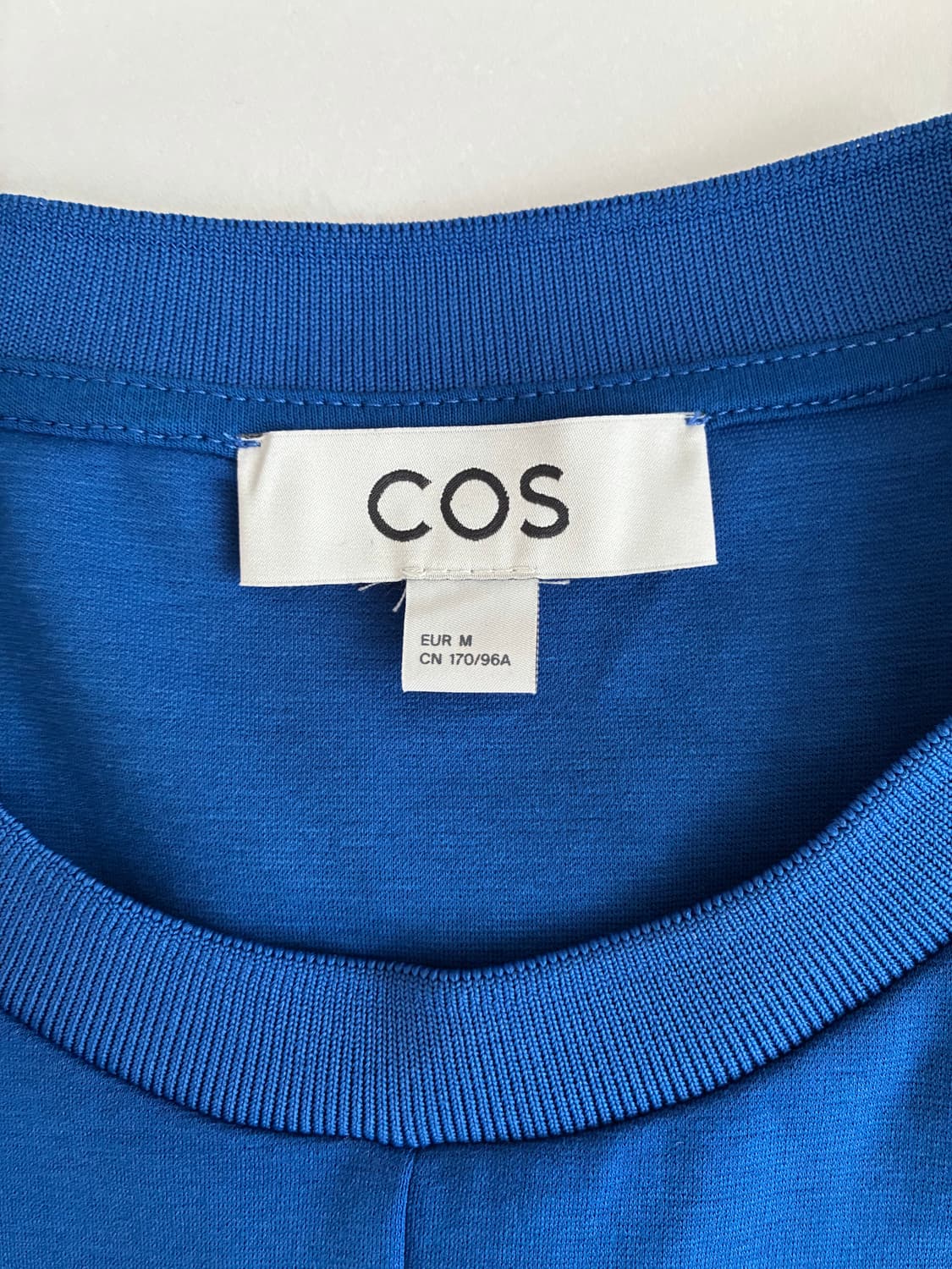 M) 코스 COS 맥시 져지 플레어 롱 원피스 블루 상품이미지5