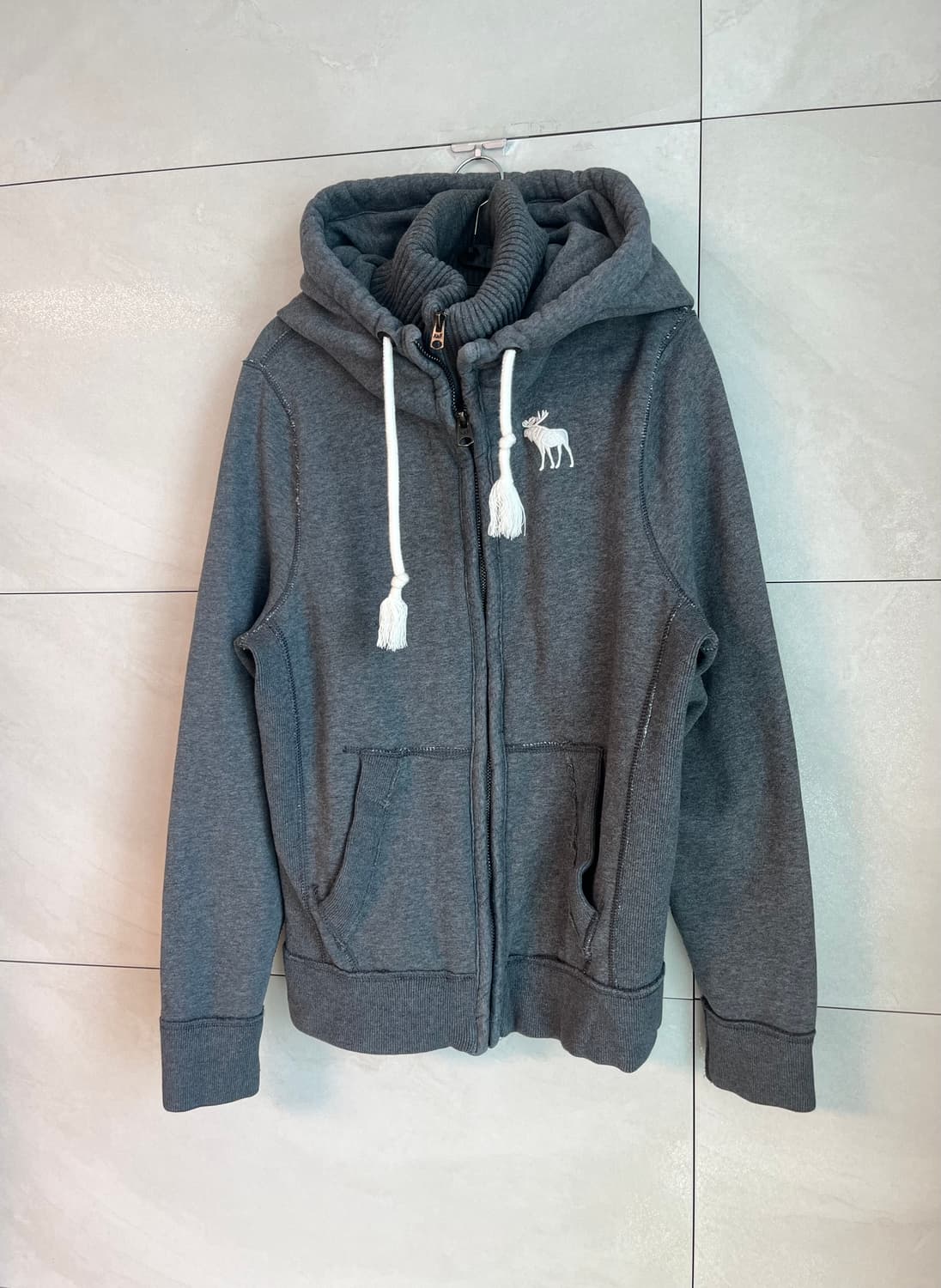 아베크롬비 화이트 순록 대장 후드집업 그레이 [M] 상품이미지1