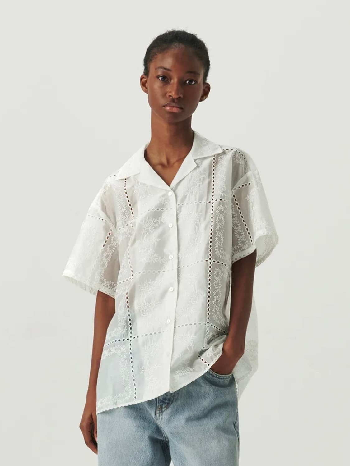 르바(LEVAR) 레이스 셔츠 상품이미지1