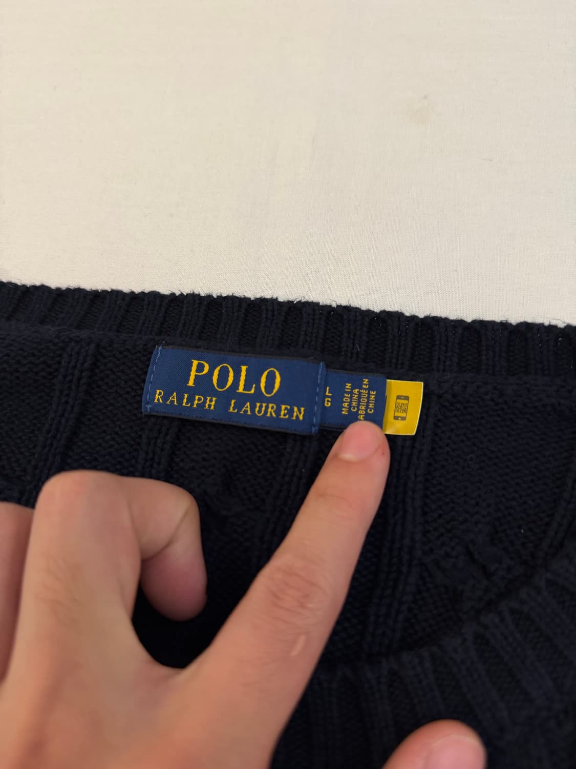 큐알택) 폴로 랄프로렌 꽈배기 케이블 니트 상품이미지3